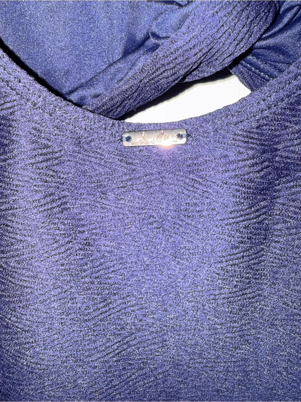 Anne Cole Navy Blue Twist-Front One-Piece Swimsuit - Picture 3 of 4